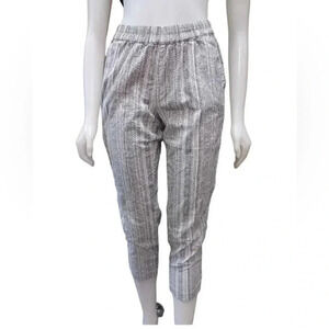 Roots Hemp Collection Black  White Capri Size Small